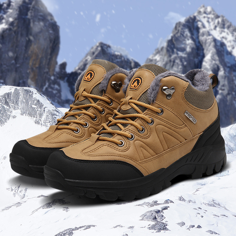 Γυναικείες μπότες χιονιού - αδιάβροτες, αντιολισθητικές, μονωμένες, επενδυμένες με φλίς, εσωτερικό από μαλλί προβάτων