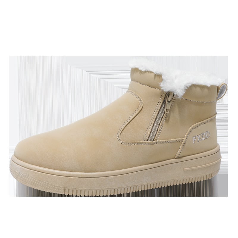 Ανδρικά χειμερινά μποτάκια χιονιού, υψηλά, με επένδυση φλίς, αδιάβροτα, αντιολισθητική σόλα, στυλ slip-on