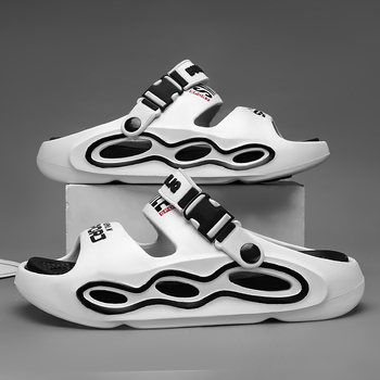 Férfi EVA szandálok – EVA felsőrész és talp, légáteresztő, vízálló, csúszásmentes, felhúzható zárás, vastag talp, sportos stílus