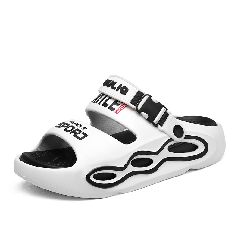 Férfi EVA szandálok – EVA felsőrész és talp, légáteresztő, vízálló, csúszásmentes, felhúzható zárás, vastag talp, sportos stílus