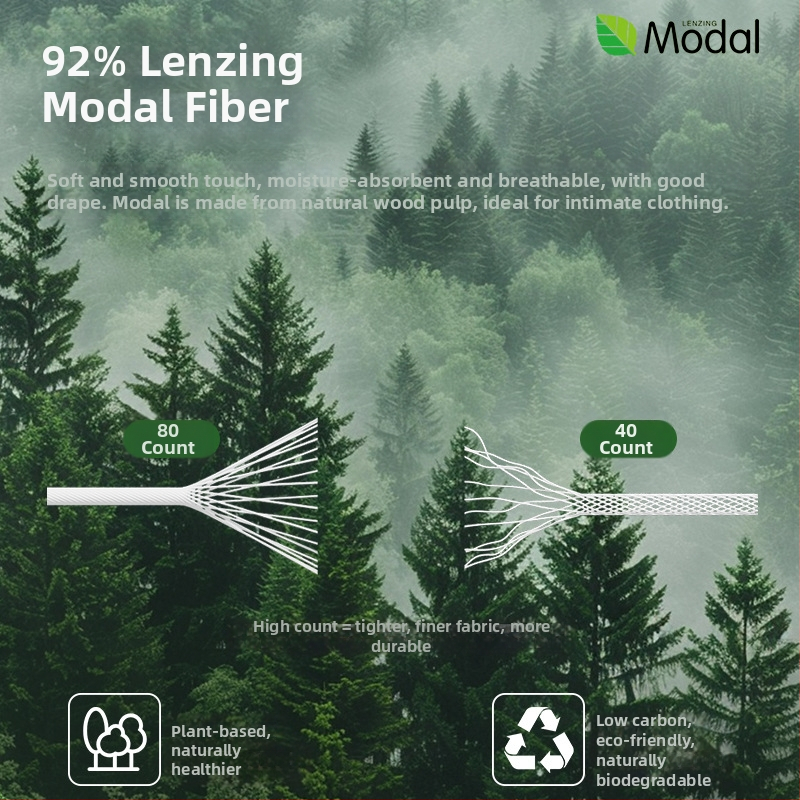 Тънко термално бельо с Лензинг Модал: антибактериално, дишащо, топло, комплект горнище и долнище