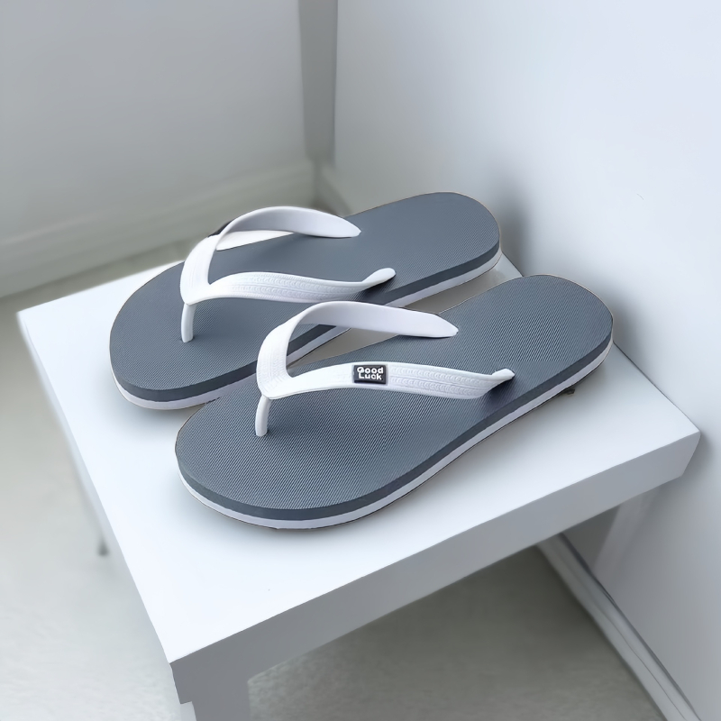 Ou Xun Férfi flip-flop szandál – PVC felsőrész, gumi talp, nyitott orrú, húzó pánt