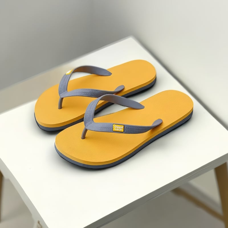 Ou Xun Férfi flip-flop szandál – PVC felsőrész, gumi talp, nyitott orrú, húzó pánt