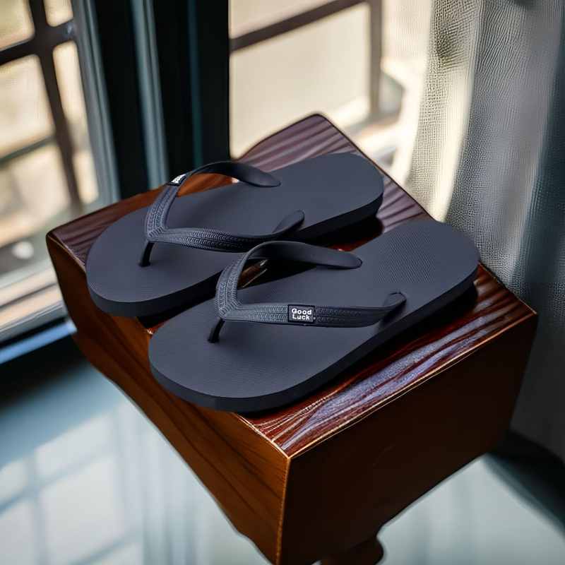 Ou Xun Férfi flip-flop szandál – PVC felsőrész, gumi talp, nyitott orrú, húzó pánt