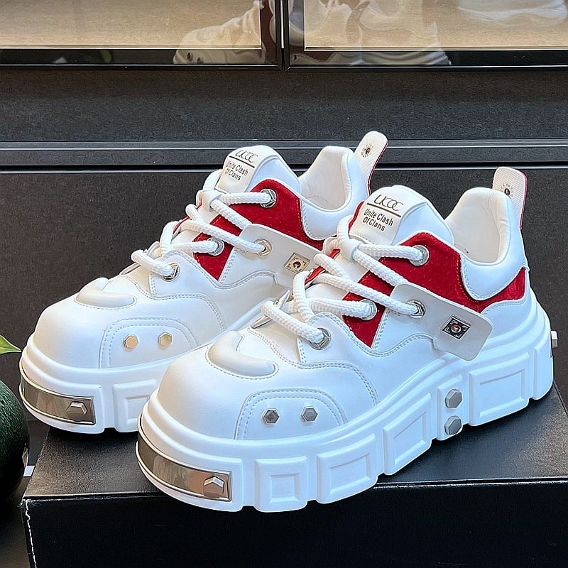 Ανδρικά αθλητικά παπούτσια με φαρδιά σόλα, συνθετικό δέρμα επάνω, διαπνέουσα επένδυση με δίχτυ, κορδόνια, χαμηλό ύψος, σόλα Injection-molded