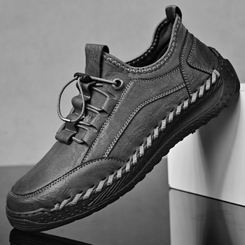 Ανδρικά αθλητικά-χαλαρά παπούτσια με κλείσιμο από ελαστική ταινία, πάνω μέρος από microfiber, σόλα από καουουτς, πάτος EVA, ραμμένα