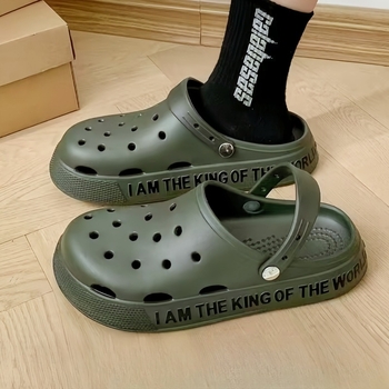 Muške Crocs-stil sandale, casual ljetne sandale s debelom podnim, protuklizne, s motivom crtića, papuče za vožnju