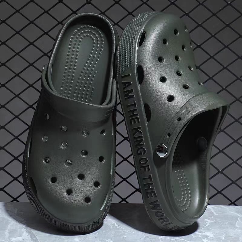 Muške Crocs-stil sandale, casual ljetne sandale s debelom podnim, protuklizne, s motivom crtića, papuče za vožnju