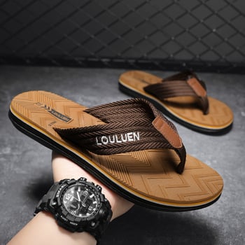 Férfi flip-flop papucs, EVA felsőrész, PVC talp, csúszásmentes, légáteresztő, nyári casual