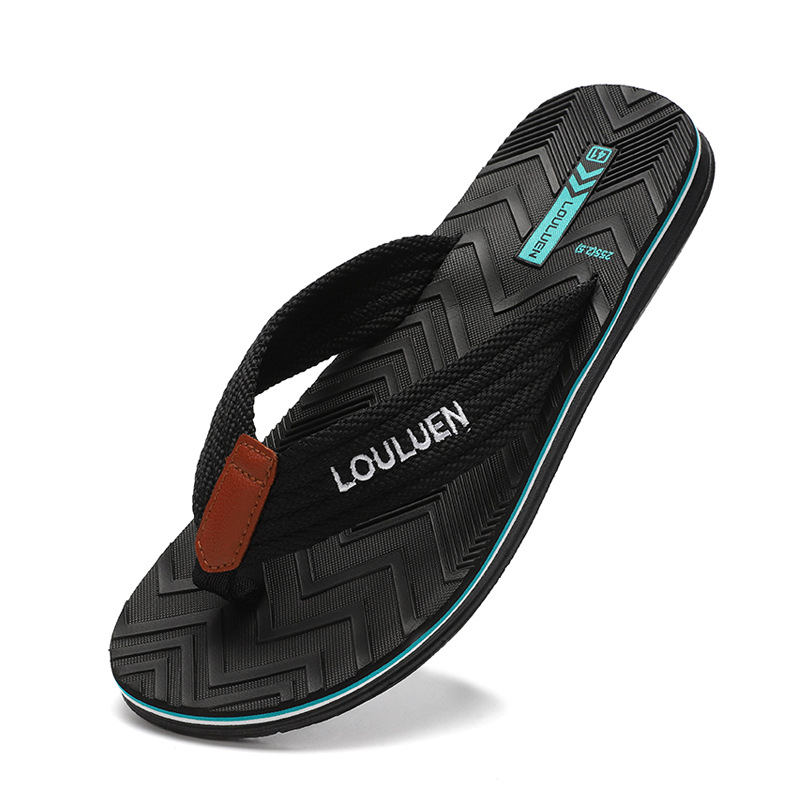 Férfi flip-flop papucs, EVA felsőrész, PVC talp, csúszásmentes, légáteresztő, nyári casual