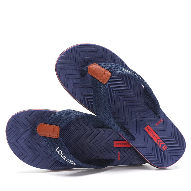 Férfi flip-flop papucs, EVA felsőrész, PVC talp, csúszásmentes, légáteresztő, nyári casual