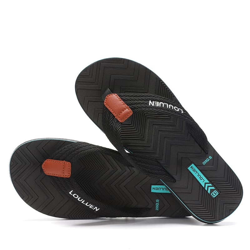 Férfi flip-flop papucs, EVA felsőrész, PVC talp, csúszásmentes, légáteresztő, nyári casual