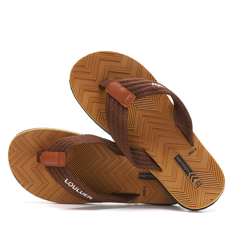 Férfi flip-flop papucs, EVA felsőrész, PVC talp, csúszásmentes, légáteresztő, nyári casual