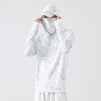 Κουκούλα προστασίας από τον ήλιο, υπερ-λεπτό εκτυπωμένο ένδυμα προστασίας για ψάρεμα, αναπνεύσιμο νάιλον, 3D εκτύπωση, άνετη ελεύθερη γραμμή για νέους, Καλοκαίρι 2025