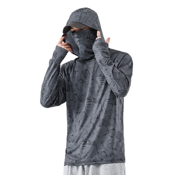 Κουκούλα προστασίας από τον ήλιο, υπερ-λεπτό εκτυπωμένο ένδυμα προστασίας για ψάρεμα, αναπνεύσιμο νάιλον, 3D εκτύπωση, άνετη ελεύθερη γραμμή για νέους, Καλοκαίρι 2025