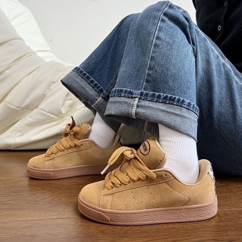 Sneakers pentru bărbați – vârf rotund, piele artificială, branț PU, talpă din cauciuc, talpă joasă, stil de toamnă, SGS certificat
