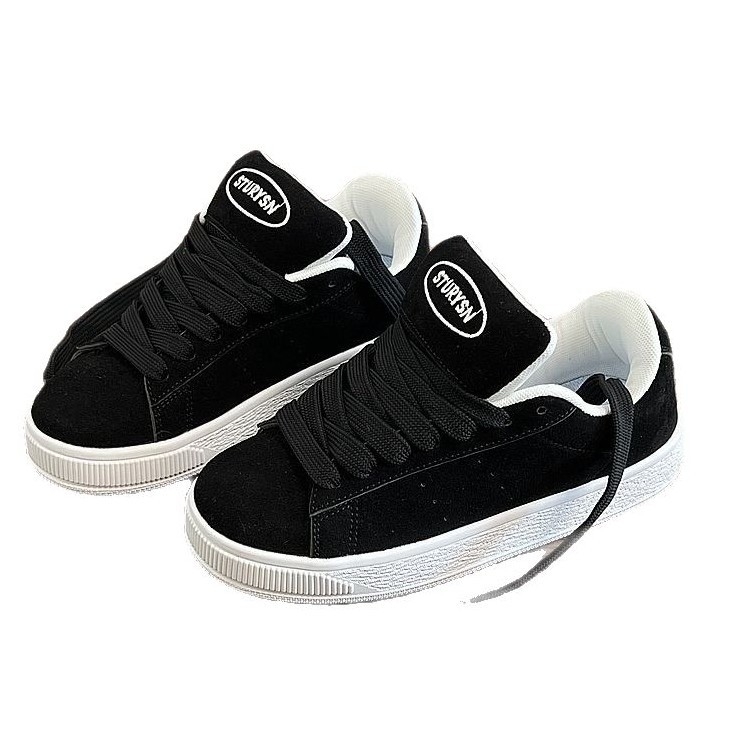 Sneakers pentru bărbați – vârf rotund, piele artificială, branț PU, talpă din cauciuc, talpă joasă, stil de toamnă, SGS certificat