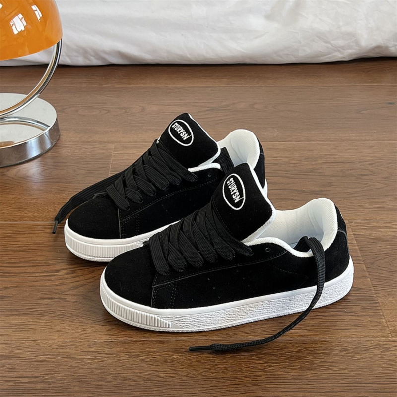 Sneakers pentru bărbați – vârf rotund, piele artificială, branț PU, talpă din cauciuc, talpă joasă, stil de toamnă, SGS certificat