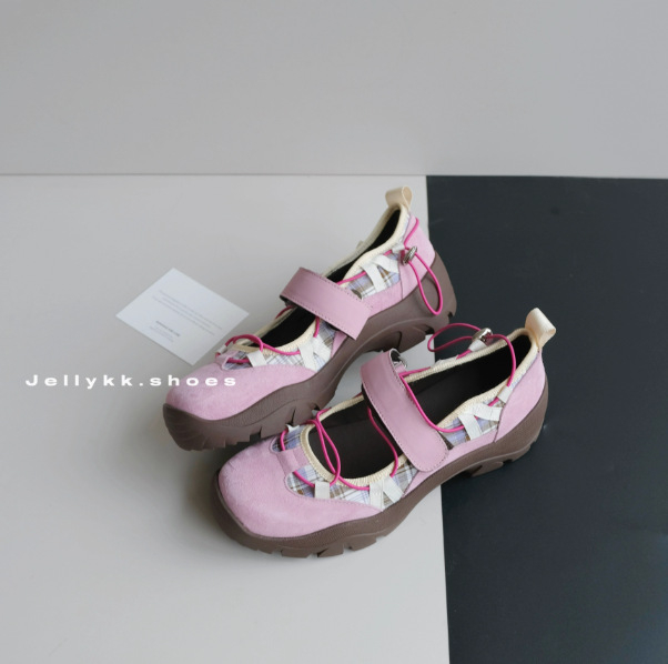 Pantofi casual femei, plat, cu vârf rotund, model cu dungi, talpă din cauciuc groasă, branț EVA