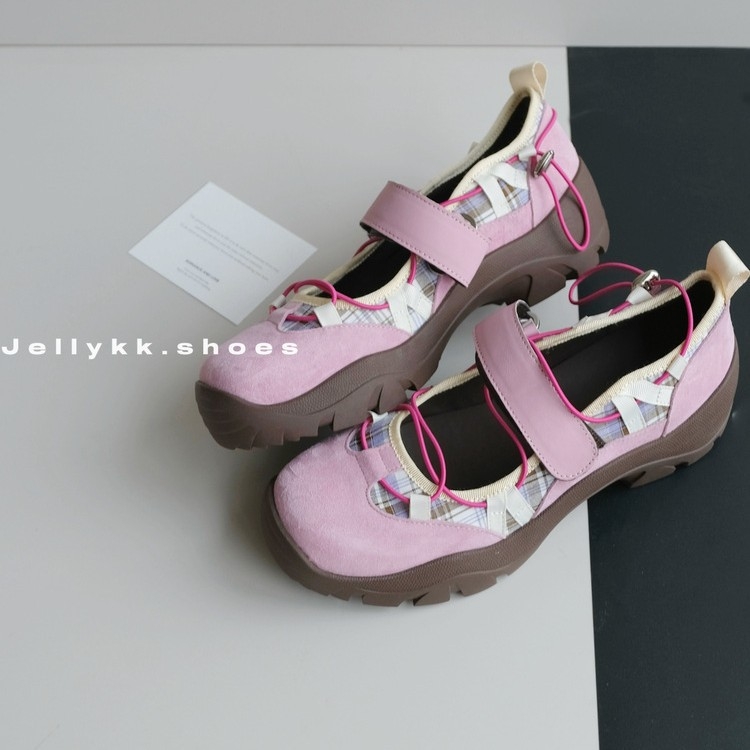 Pantofi casual femei, plat, cu vârf rotund, model cu dungi, talpă din cauciuc groasă, branț EVA