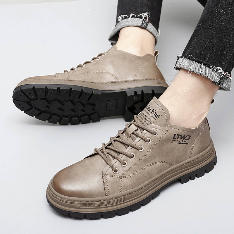 Martin μποτάκια για άνδρες με επάνω μέρος από microfiber, σόλα από καουτσούκ, στρογγυλή μύτη, χαμηλό ύψος τακουνιού 1–3 cm, χαμηλός σωλήνας