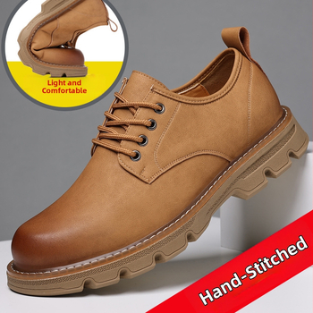 Unisex nahast retro-stiiliga kingad; ülemine osa kahekordse veisnahaga; EVA sisetald; hingavad; veekindlad; madal kand 1–3 cm