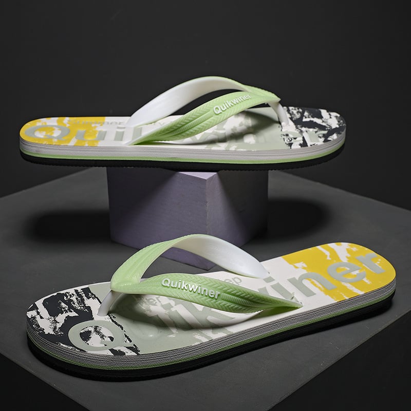 Ancient papuci EVA pentru bărbați, plajă, talpă moale și groasă, deget deschis