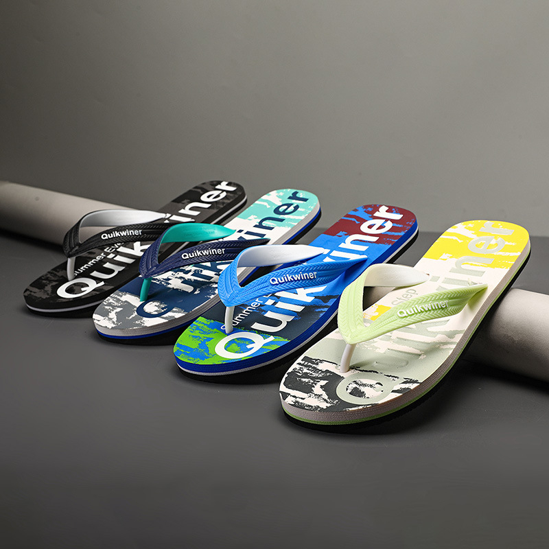 Ancient papuci EVA pentru bărbați, plajă, talpă moale și groasă, deget deschis