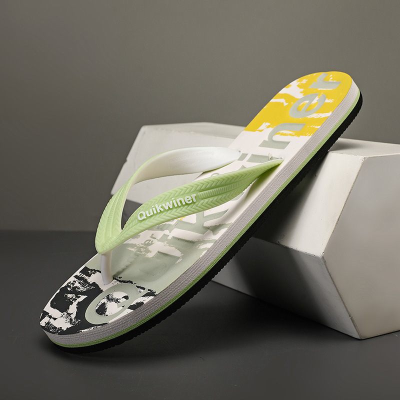 Ancient papuci EVA pentru bărbați, plajă, talpă moale și groasă, deget deschis