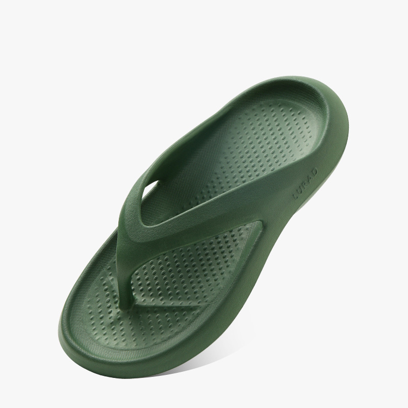 Férfi EVA platformos papucs, fekete, csúszásmentes, nyitott orrú, minimalist dizájn