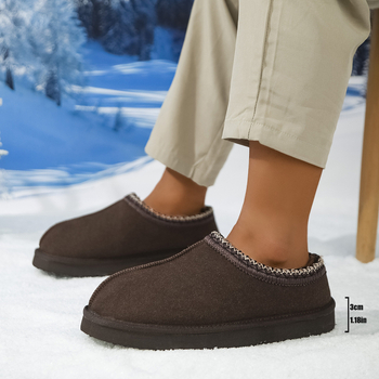 Ghete de iarnă pentru zăpadă, stil etnic, unisex, slip-on, PU upper cu talpă TPR