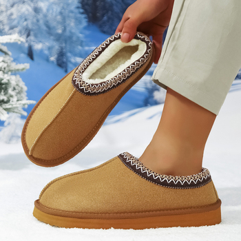 Ghete de iarnă pentru zăpadă, stil etnic, unisex, slip-on, PU upper cu talpă TPR