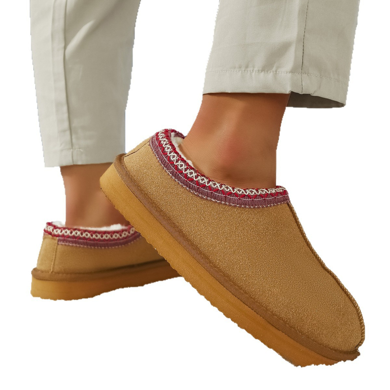 Ghete de iarnă pentru zăpadă, stil etnic, unisex, slip-on, PU upper cu talpă TPR