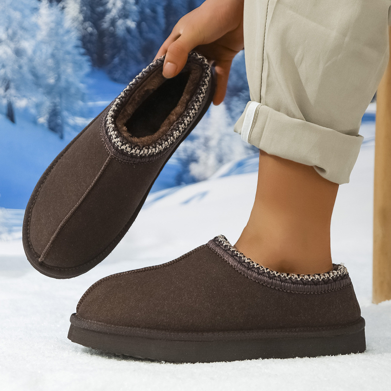 Ghete de iarnă pentru zăpadă, stil etnic, unisex, slip-on, PU upper cu talpă TPR
