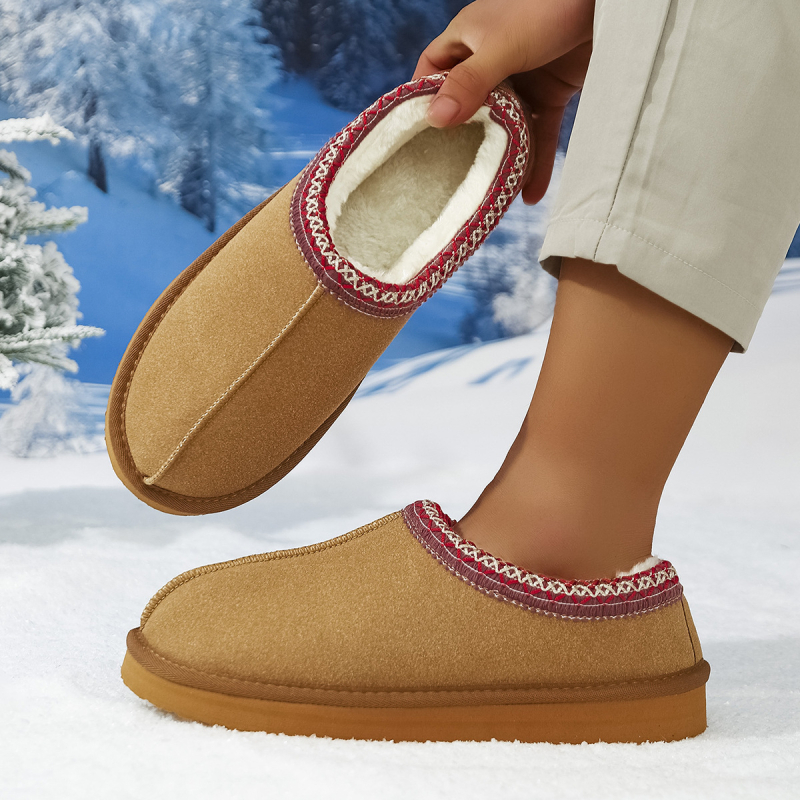 Ghete de iarnă pentru zăpadă, stil etnic, unisex, slip-on, PU upper cu talpă TPR