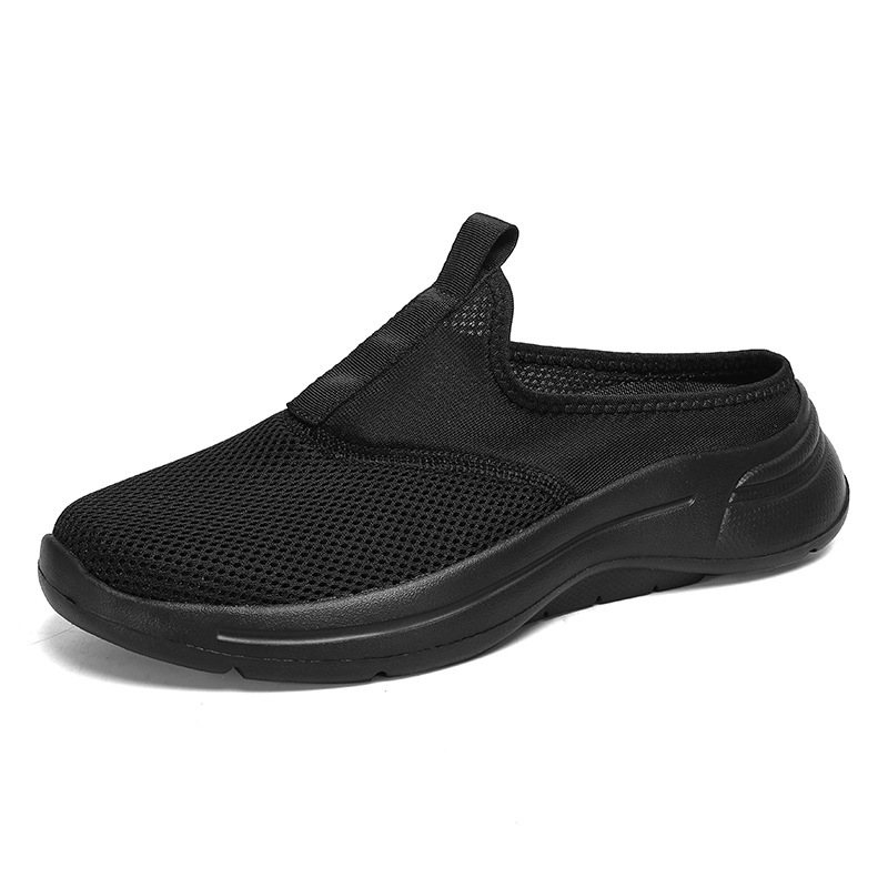 Sandale bărbătești din plasă - partea superioară respirabilă din plasă, talpă MD, încălțăminte casual slip-on cu vârf închis