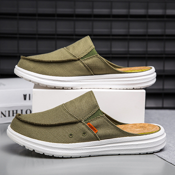 Mužské plátené Slip-On topánky na leto | Ľahké, pohodlné; vrchný materiál: plátno; podrážka: EVA; zapínanie: Slip-On