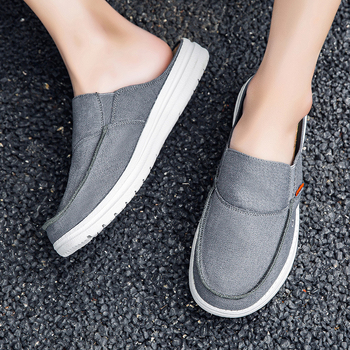 Mužské plátené Slip-On topánky na leto | Ľahké, pohodlné; vrchný materiál: plátno; podrážka: EVA; zapínanie: Slip-On