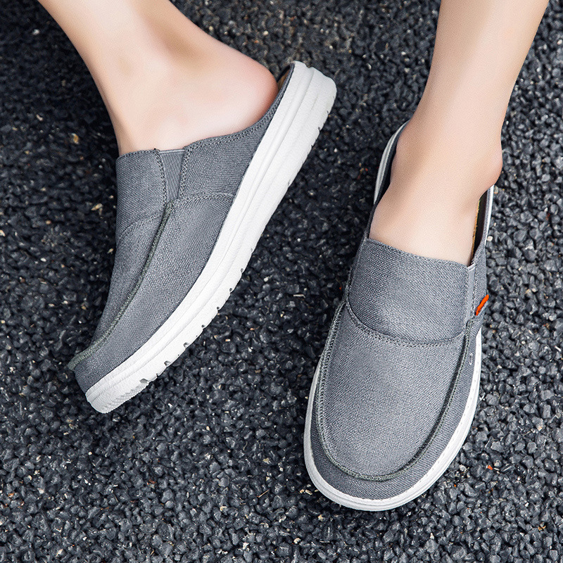 Mužské plátené Slip-On topánky na leto | Ľahké, pohodlné; vrchný materiál: plátno; podrážka: EVA; zapínanie: Slip-On
