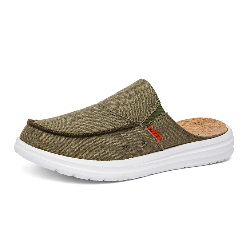 Mužské plátené Slip-On topánky na leto | Ľahké, pohodlné; vrchný materiál: plátno; podrážka: EVA; zapínanie: Slip-On