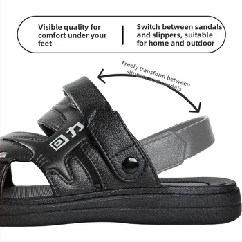 Meeste PVC sandaalid, ülaosa PVC, tallad PVC, vaba aja stiil, avatud varvas