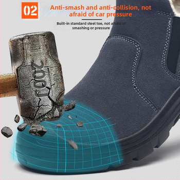 Žieminiai apsauginiai batai su plienine nosimi, nubuko viršus, vidutinio aukščio, atsparūs perforacijai ir smūgiams