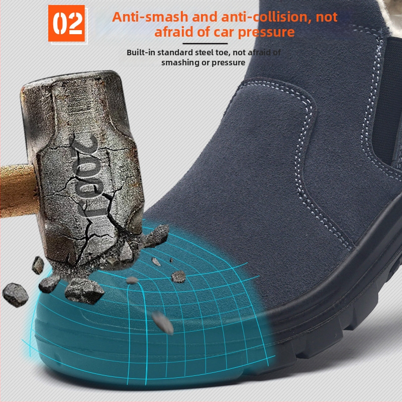 Ziemas aizsargājošas kurpes ar tērauda purnu, nubukā augšdaļa, vidēja augstuma, pret perforāciju un triešanu