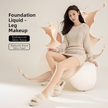 Pančuchy s vysokým pásom z nylonu, mokrý lesk povrchu, hrubšia fleecová podšívka, realistický efekt holých nôh