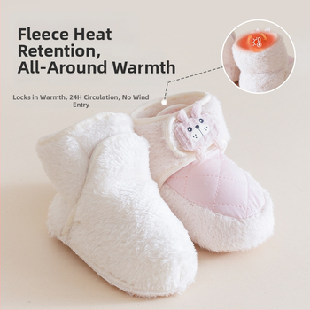 Kūdikių bateliai su Velcro užsegimu, universalūs, 6–12 mėnesių, viršus drobė, EVA padas