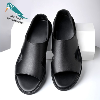 Meeste sandaalid - hingavad avatud varvastega, libistatavad, kummist tald, 2025 kevad