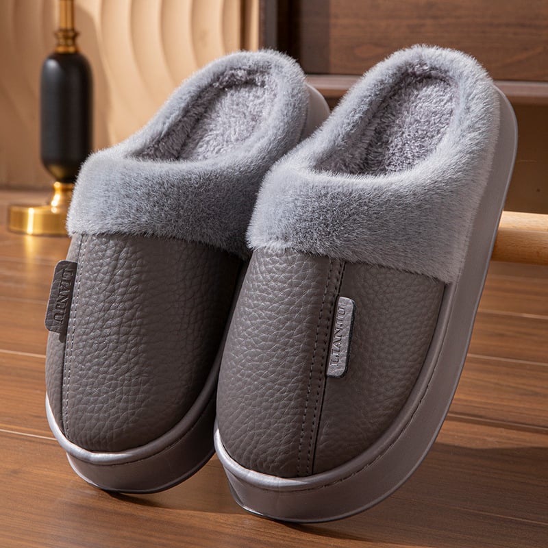 Páros pamut papucs téli beltéri használatra, csúszásmentes EVA talp, meleg, vastag talpú papucsok, slip-on