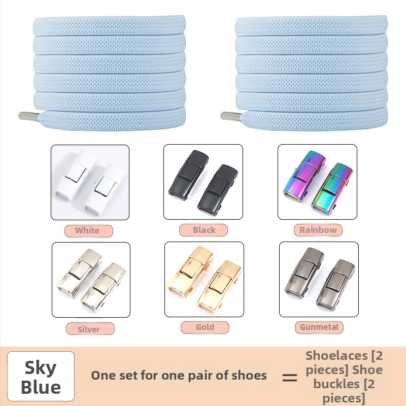 PC046 Batų raištelių fiksavimo sistema – elastinė, be rišimo, tinka sportbačiams, odiniams batams, aulinėms, kasdieniams ir audiniams – ilgis 1 m – Jin Ying