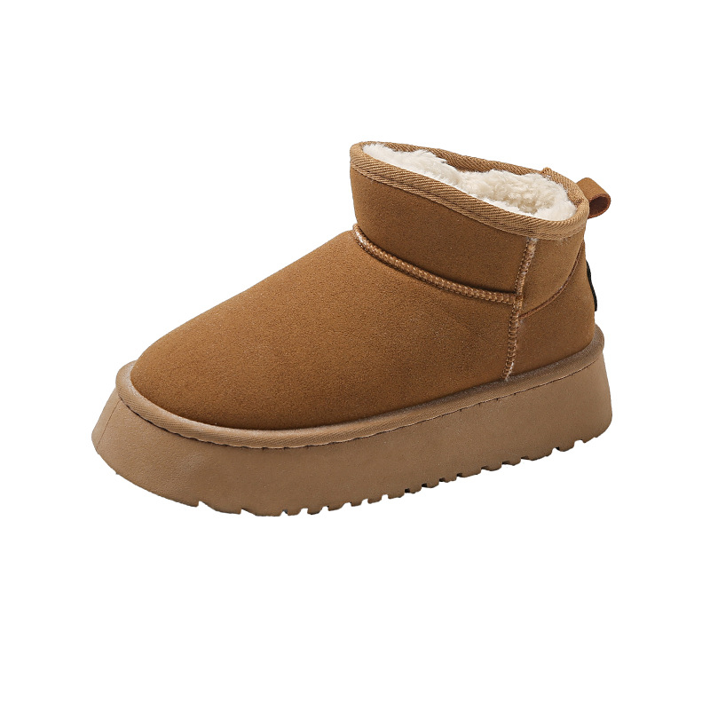 Sniega zābaki sievietēm - vidēja augstuma augšdaļa, bieza zole, pretslīdēšana, gumijas zole, iekšējā apšuvumā mākslīgais kažoks