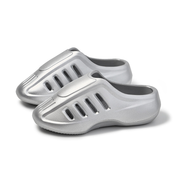 Pantofi Slip-On pentru bărbați, talpă groasă, vârf perforat, seria Shark, partea superioară EVA, talpă EVA, talpă turnată prin injecție, stil de plajă